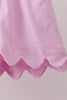Pink scalloped mom&me shorts set