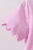 Pink scalloped mom&me shorts set