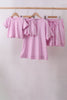Pink scalloped mom&me shorts set