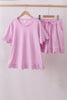 Pink scalloped mom&me shorts set