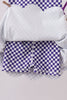 Purple checkered bow active dress