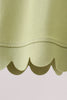 Sage scalloped zipper shorts set