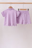Lavender Scalloped Polo Set