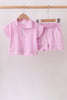 Pink Scalloped Polo Set
