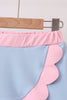 Blue Performance Scalloped Skorts Set