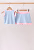 Blue Performance Scalloped Skorts Set