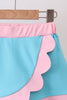 Blue Performance Scalloped Skorts Set