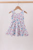 Floral Performance Scalloped Tank Dress