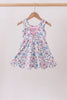 Floral Performance Scalloped Tank Dress