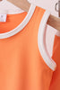 Orange Performance Scalloped Skorts Set