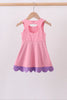 Pink scalloped bow active dress