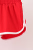 Red active shorts set