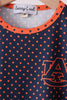 Navy Auburn dot pants set