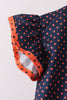Navy Auburn dot pants set