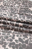 Khaki Plus Size Leopard Print Raw Edge Patch Pocket Drawstring Loose Pants