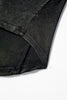 Black Exposed Seam Ribbed Long Sleeve Top