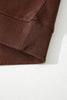 Coffee Varsity Striped Detail Drop Shoulder Oversized Sweatshirt