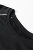Black Contrast Piping Crewneck Pullover Mini Skirt Set