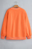 Pink Colorblock Polka Dot Contrast Trim Oversized Sweatshirt