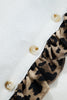 White Knitted Leopard Ruffle Patchwork Button Down Cropped Cardigan