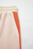 Russet Orange Raw Seam Colorblock Wide Leg Ankle Length Casual Pants