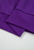 Tillandsia Purple Varsity Stripe Detail Drop Shoulder Pullover Mini Skirt Set