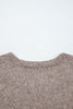 Gray Morn Contrast Colored Dot Detail Drop Shoulder Sweater