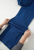 Sail Blue Hardware Decor Patched Pockets Wide Leg Denim Pants