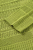Spinach Green Oversize Crochet Knit Open Cardigan