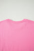 Sachet Pink Solid Cover Oversize Tee Pocketed Casual Pants 2pcs Outfit