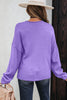 Wisteria Solid Color Knit Button Drop Shoulder Sweater Cardigan