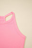 Sachet Pink Slim Tank Top Elastic Waist Mini Skort 2pcs Outfit