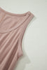 Ashleigh Blue Mineral Wash U Neck Elastic Waist Sleeveless Mini Dress