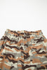 Green Camouflage Printed Drawstring Elastic Waist Jogger Pants