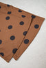 Beige Polka Dot Wide Leg Elastic Waist Casual Pants