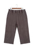 Coffee Mineral Wash Elastic Waistband Plus Size Barrel Pants