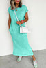 Carrot Mineral Wash Pocketed T-shirt Long Dress