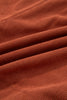 Clay Button Decor Scalloped Edge High Waist Corduroy Shorts