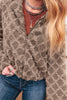 Chestnut Sherpa Rhombus Zip Up Side Pocket Hooded Jacket
