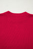 Fiery Red MERRY Letter Pattern Christmas Holiday Baggy Sweater