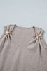 Gray Morn Metal Star Detail V Neck Sweater Knit Tank Top