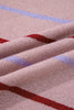 Pink Stripe Ribbed Edge Drop Shoulder Sweater