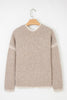 Pale Khaki Tied Front Drop Shoulder Chunky Casual Cardigan