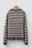 Multicolour Dotty Pattern Knit Button Front V Neck Sweater Cardigan