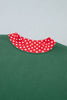 Pink Colorblock Polka Dot Contrast Trim Oversized Sweatshirt