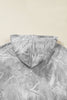 Gray Camouflage Woodland Print Oversized Sporty Hoodie