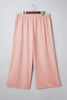 Pink Stripe Drawstring Plus Size Loose Pants