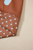 Red Polka Dot Print Contrast Detail Oversized Tunic Sweatshirt
