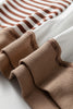 Brown Stripe Colorblock Patchwork Contrast Stitching Oversize Sweatshirt
