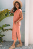 Carrot Mineral Wash Pocketed T-shirt Long Dress